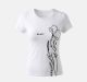 Ynot? T-shirt donna bianca fit con ricamo floreale