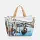 Ynot? Borsa Tote Large Yes Bag Stampa Città